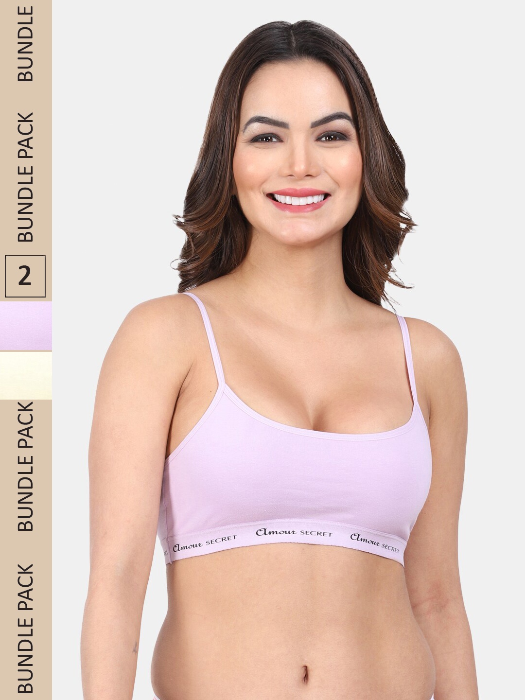 

Amour Secret Pack Of 2 Full Coverage Non Padded Bra, Purple