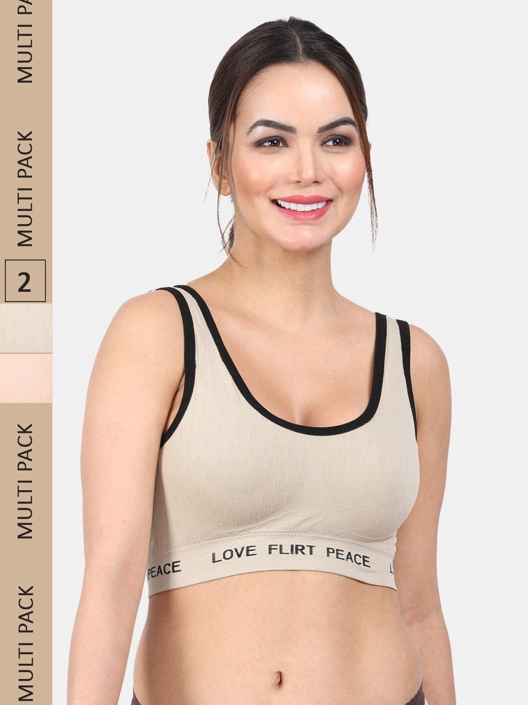 

Amour Secret Pack Of 2 Anti-Odour Full Coverage Bra, Olive
