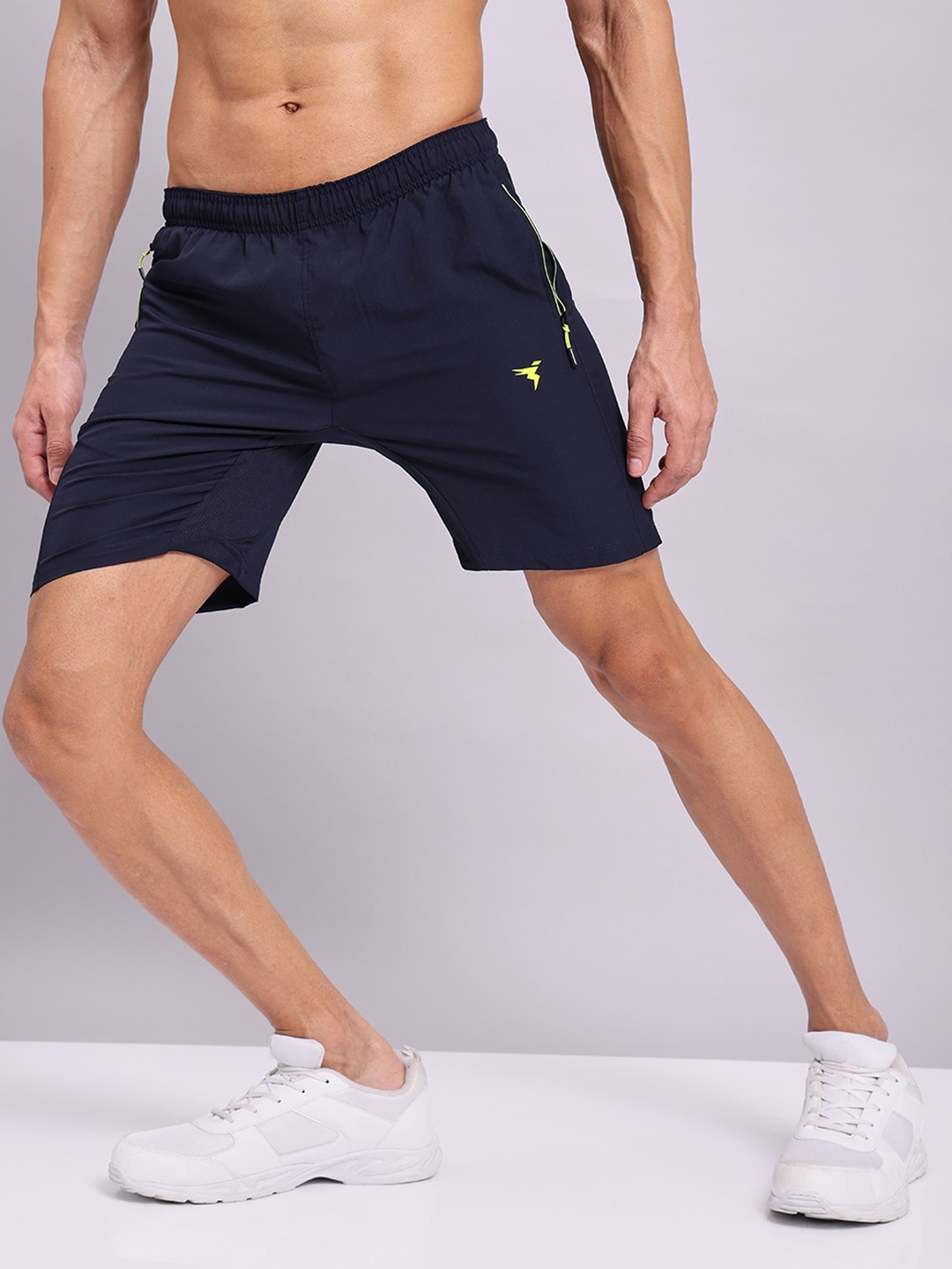 

Technosport Men Antimicrobial Slim Fit Gym Sports Shorts, Navy blue