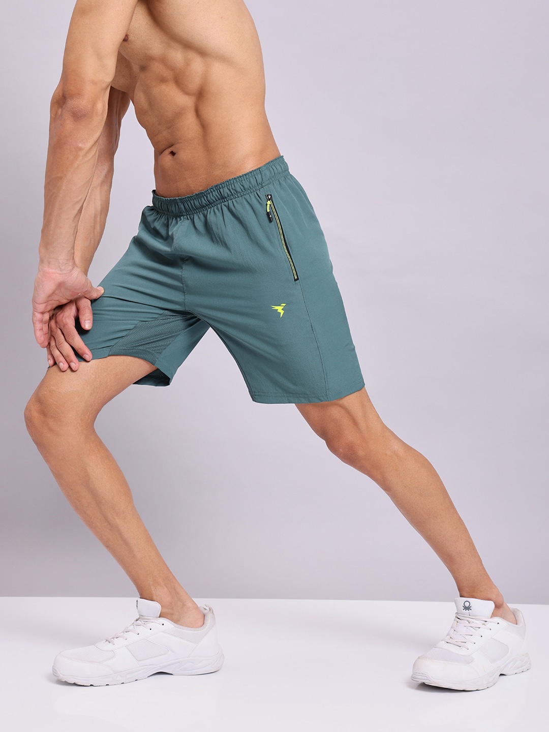 

Technosport Men Slim Fit Sports Shorts With Antimicrobial Technology, Green