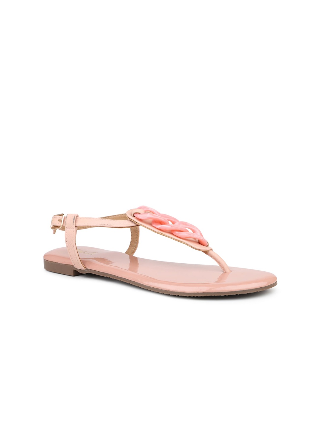 

Inc 5 Embellished T-Strap Flats, Peach