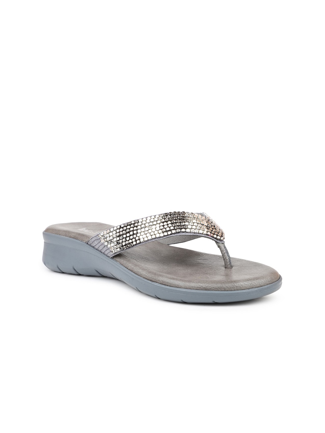 

Inc 5 Embellished T-Strap Flats, Grey