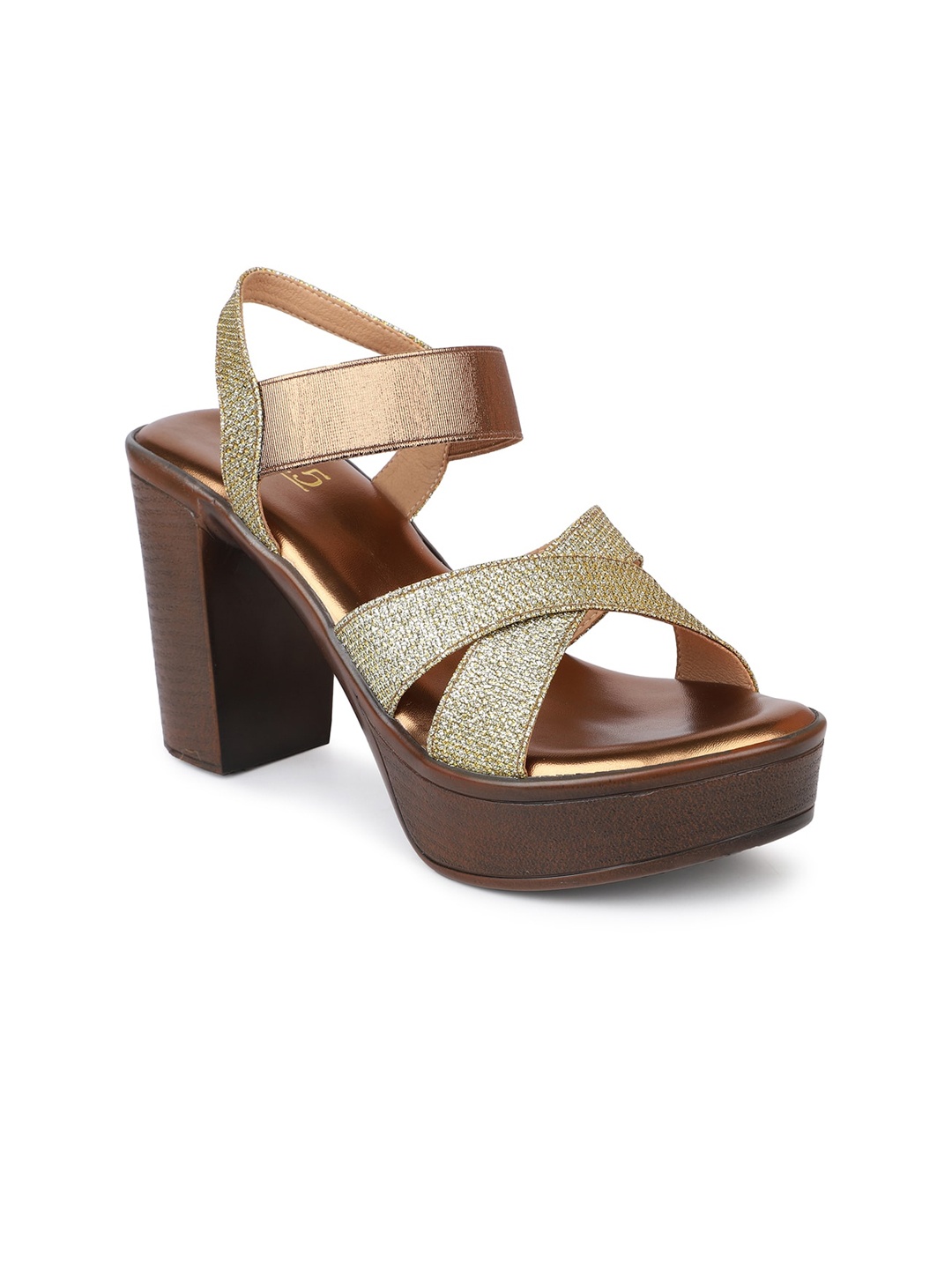 

Inc 5 Embellished Platform Heels, Gold