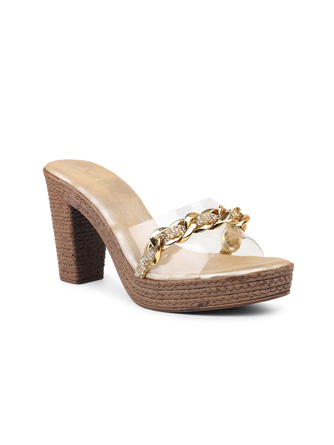 

Inc 5 Embellished Platform Heels, Gold