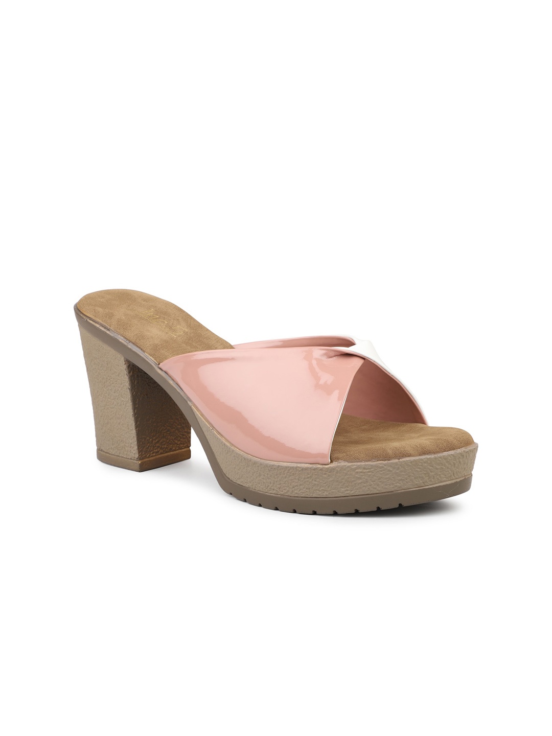 

Inc 5 Colourblocked Platform Heels, Peach