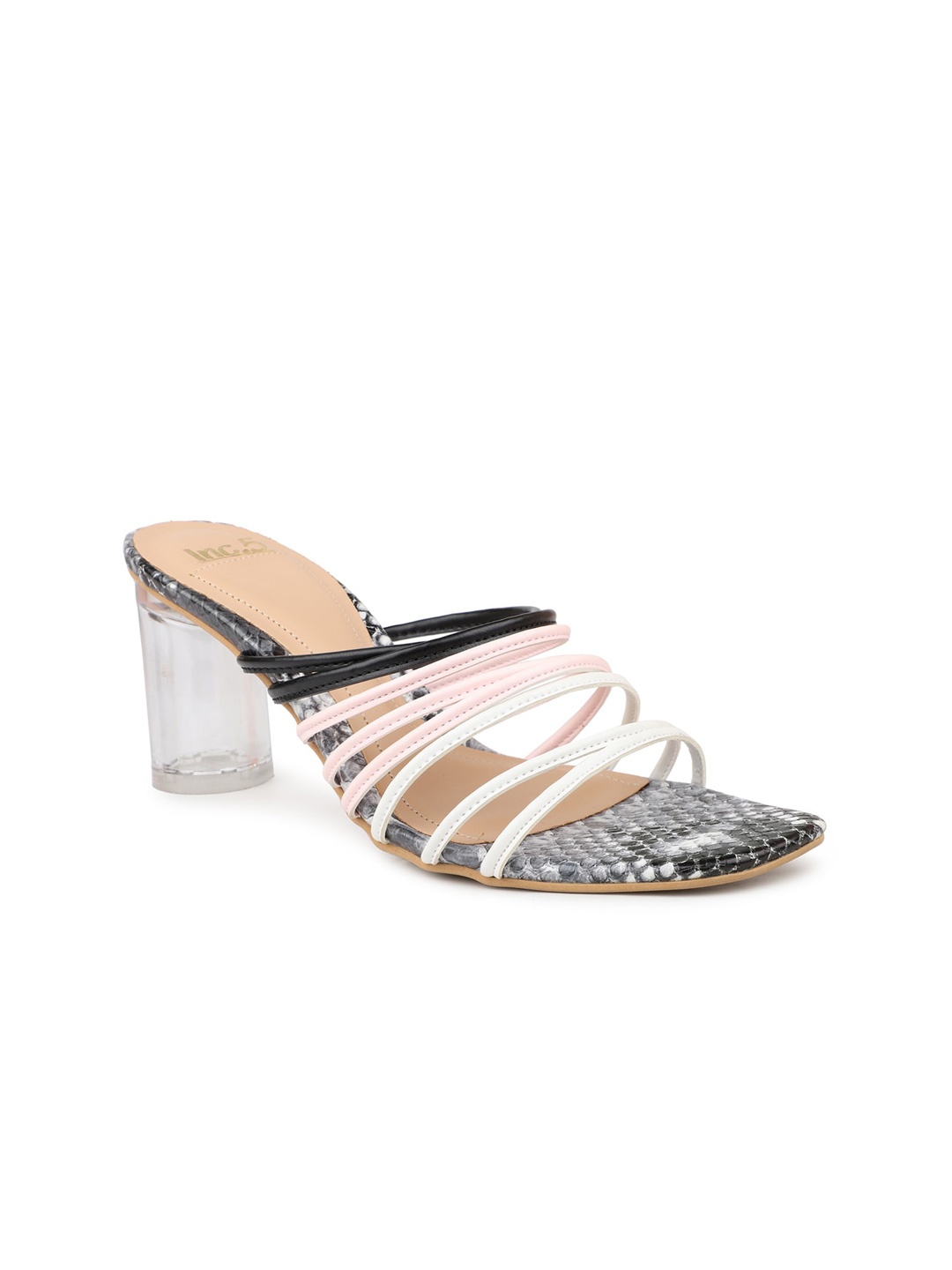 

Inc 5 Strappy Open Toe Block Heels, Black