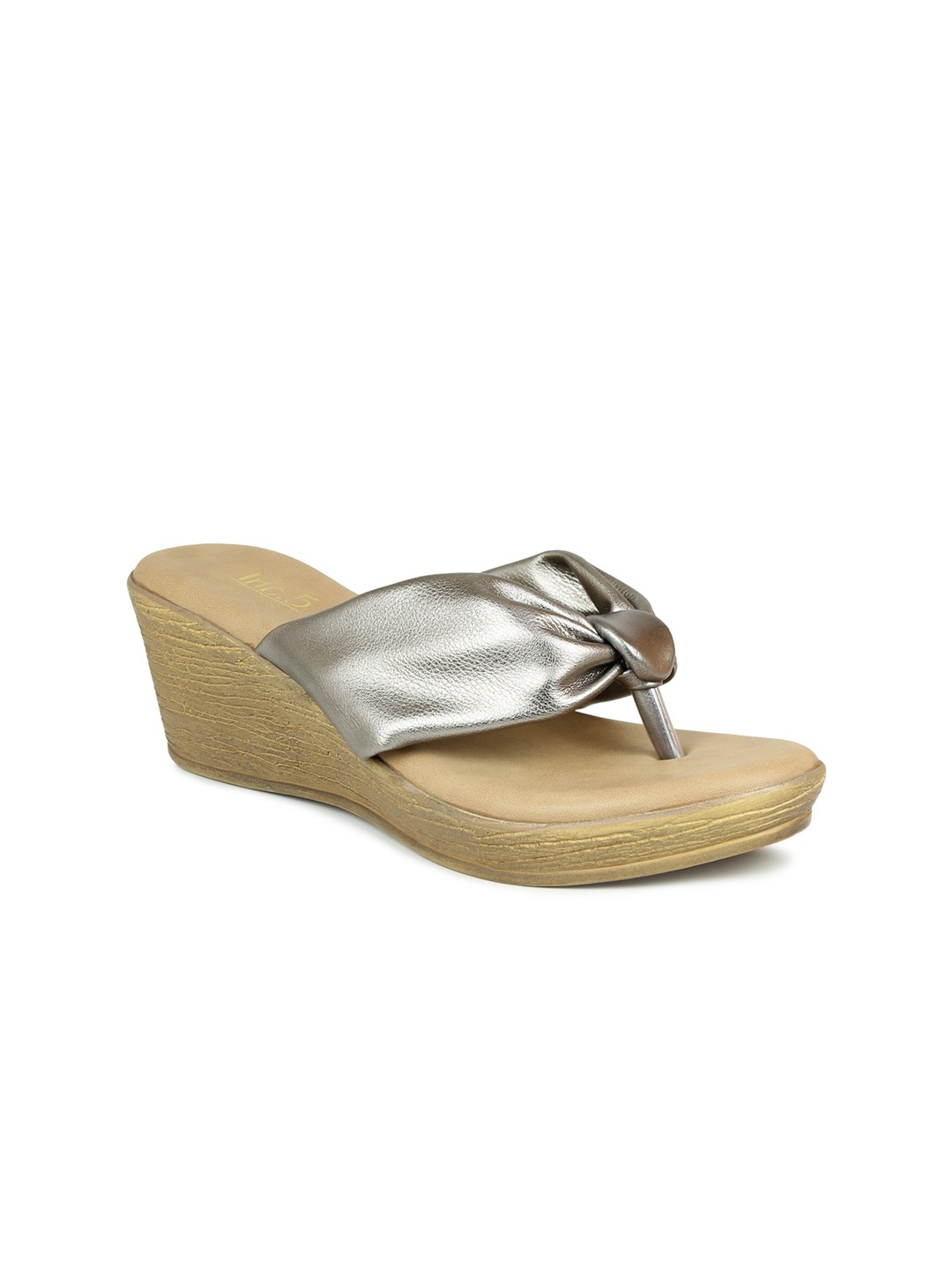 

Inc 5 T-Strap Wedge Heels, Metallic