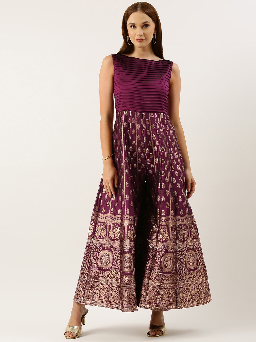 

Ethnovog Woven Design Basic Jumpsuit, Purple