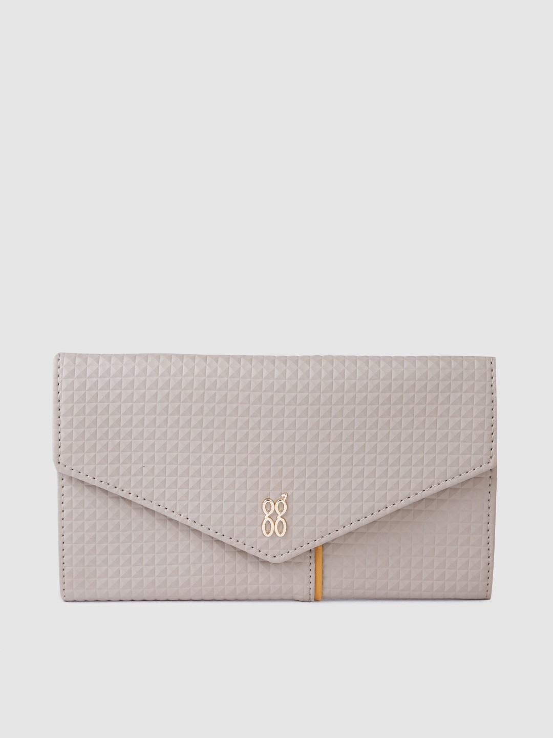 

Baggit Women Textured Three Fold Wallet, Grey