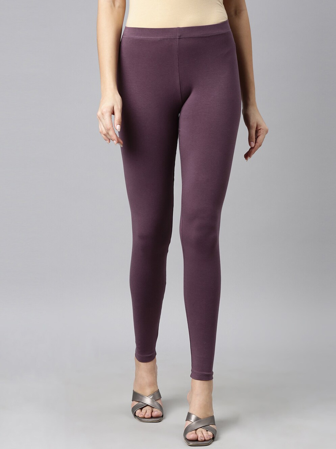 

Go Colors Slim Fit Ankle-Length Leggings, Purple
