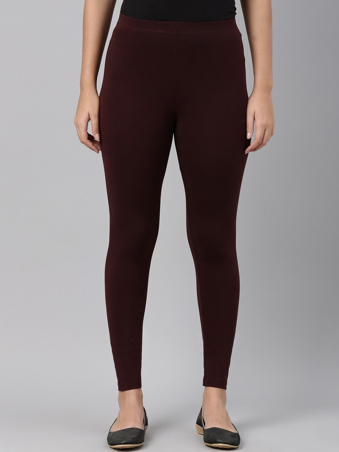 

Go Colors Slim Fit Ankle-Length Leggings, Maroon