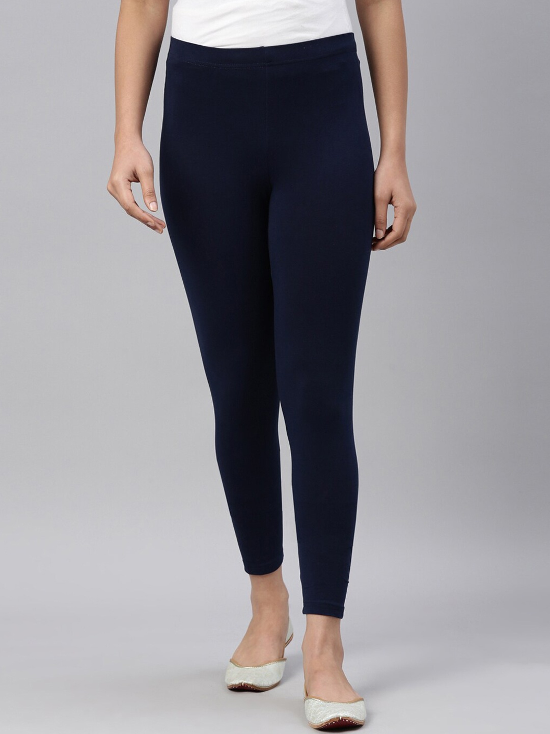 

Go Colors Slim Fit Ankle Length Leggings, Navy blue