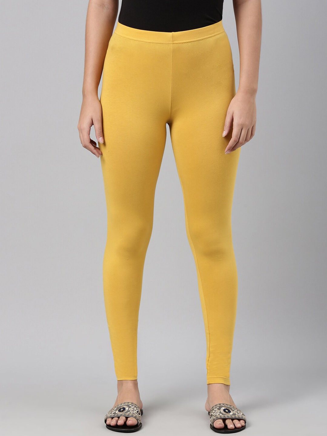 

Go Colors Slim Fit Ankle Length Leggings, Yellow