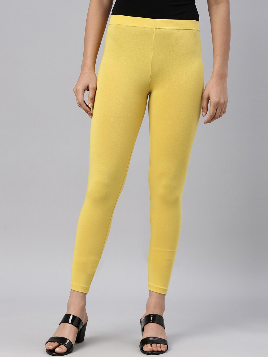 

Go Colors Slim Fit Ankle-Length Leggings, Yellow