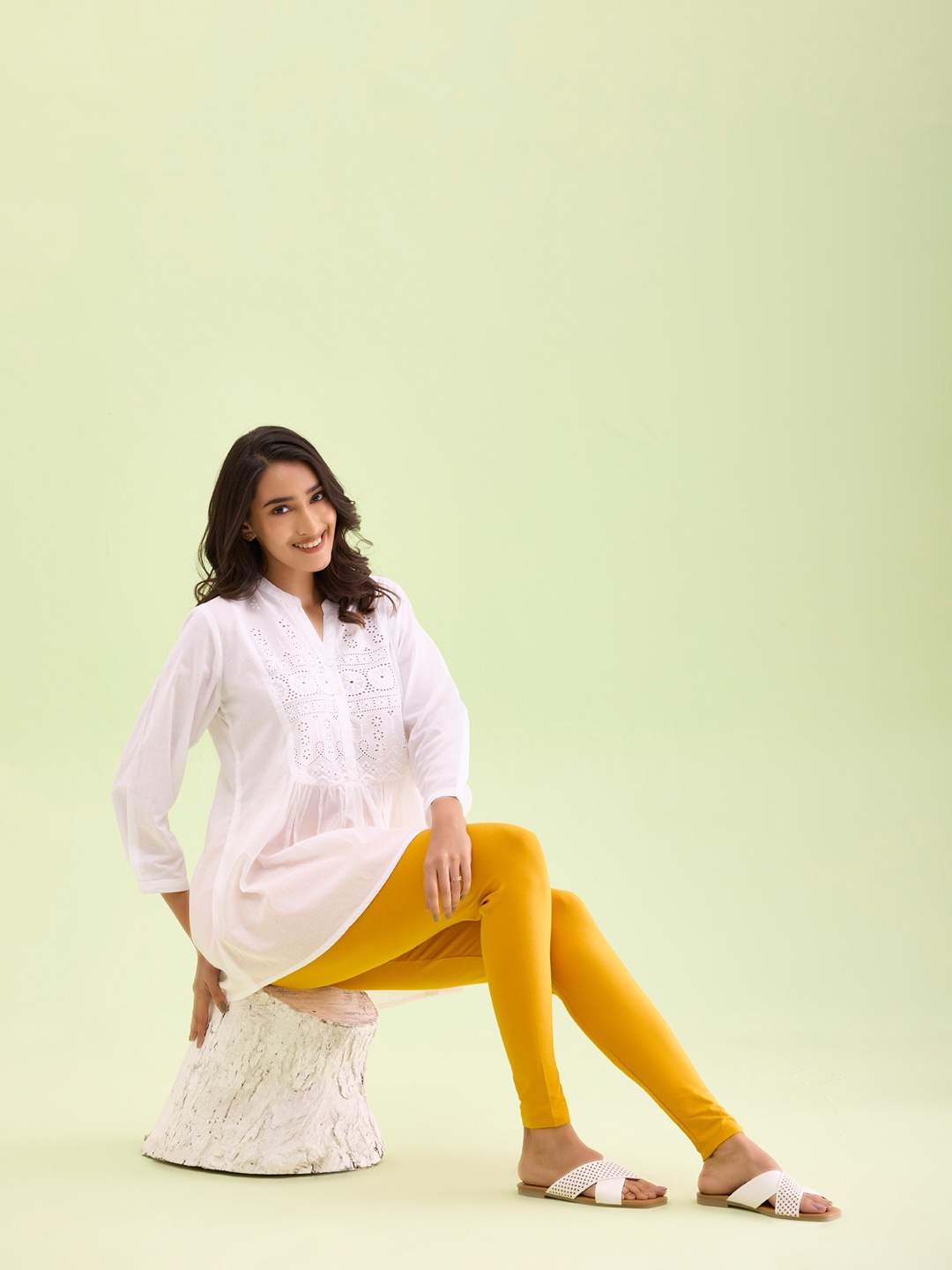 

Go Colors Slim-Fit Ankle-Length Leggings, Mustard
