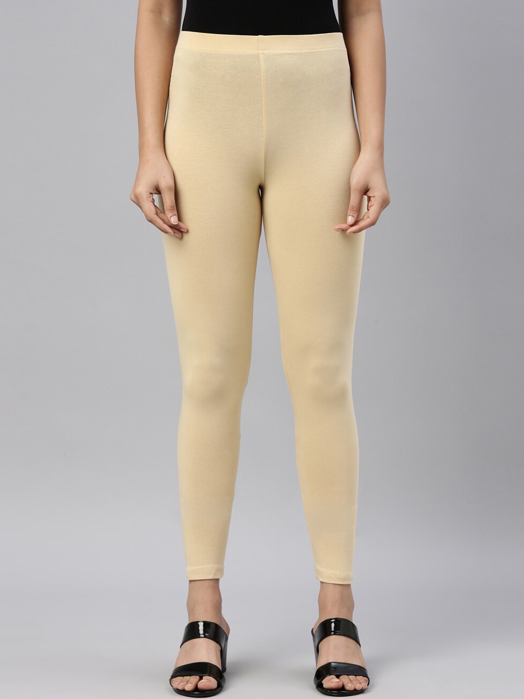 

Go Colors Slim Fit Ankle-Length Leggings, Beige