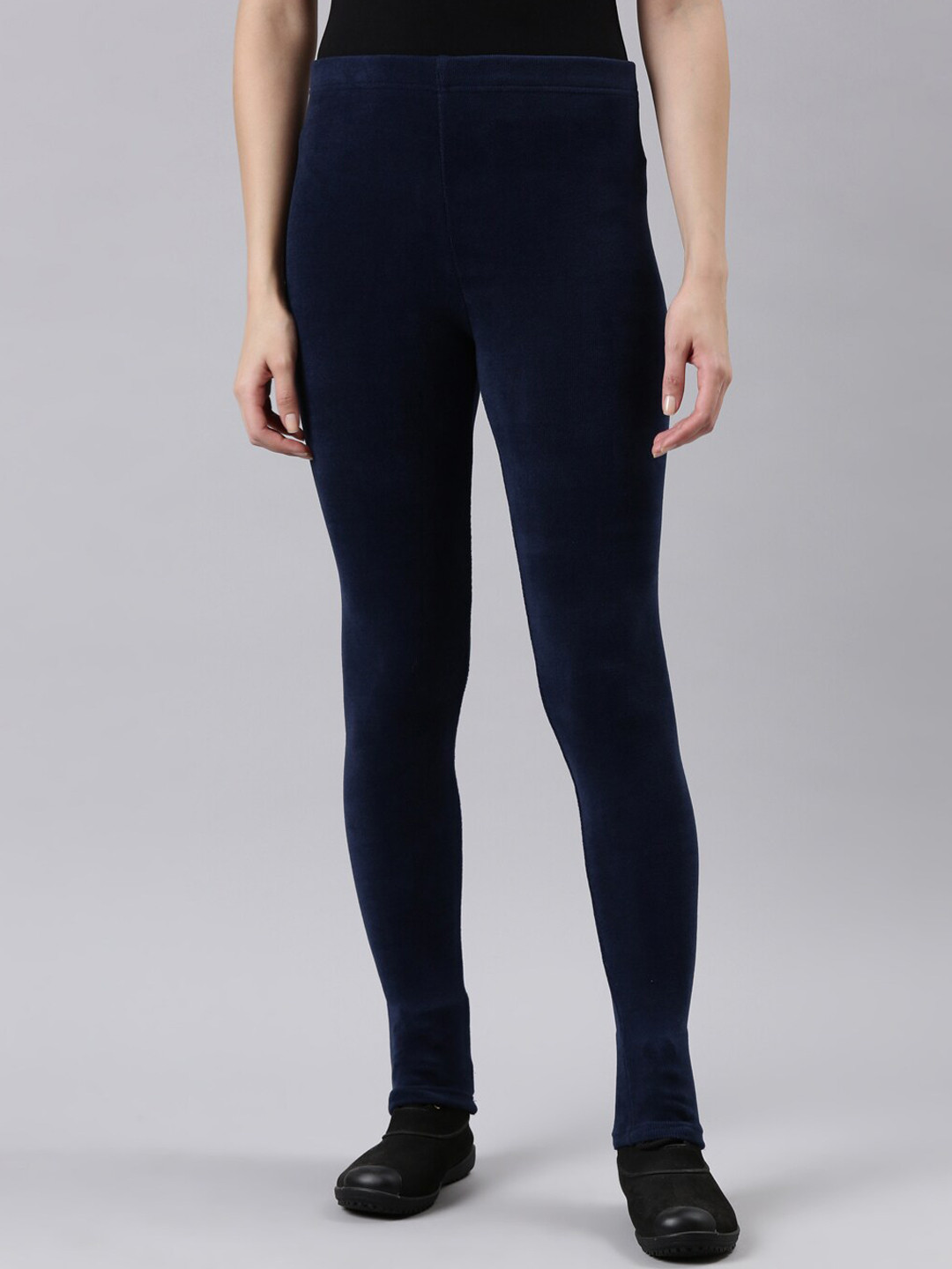 

Go Colors Slim-Fit Ankle-Length Ultra Warm Leggings, Navy blue