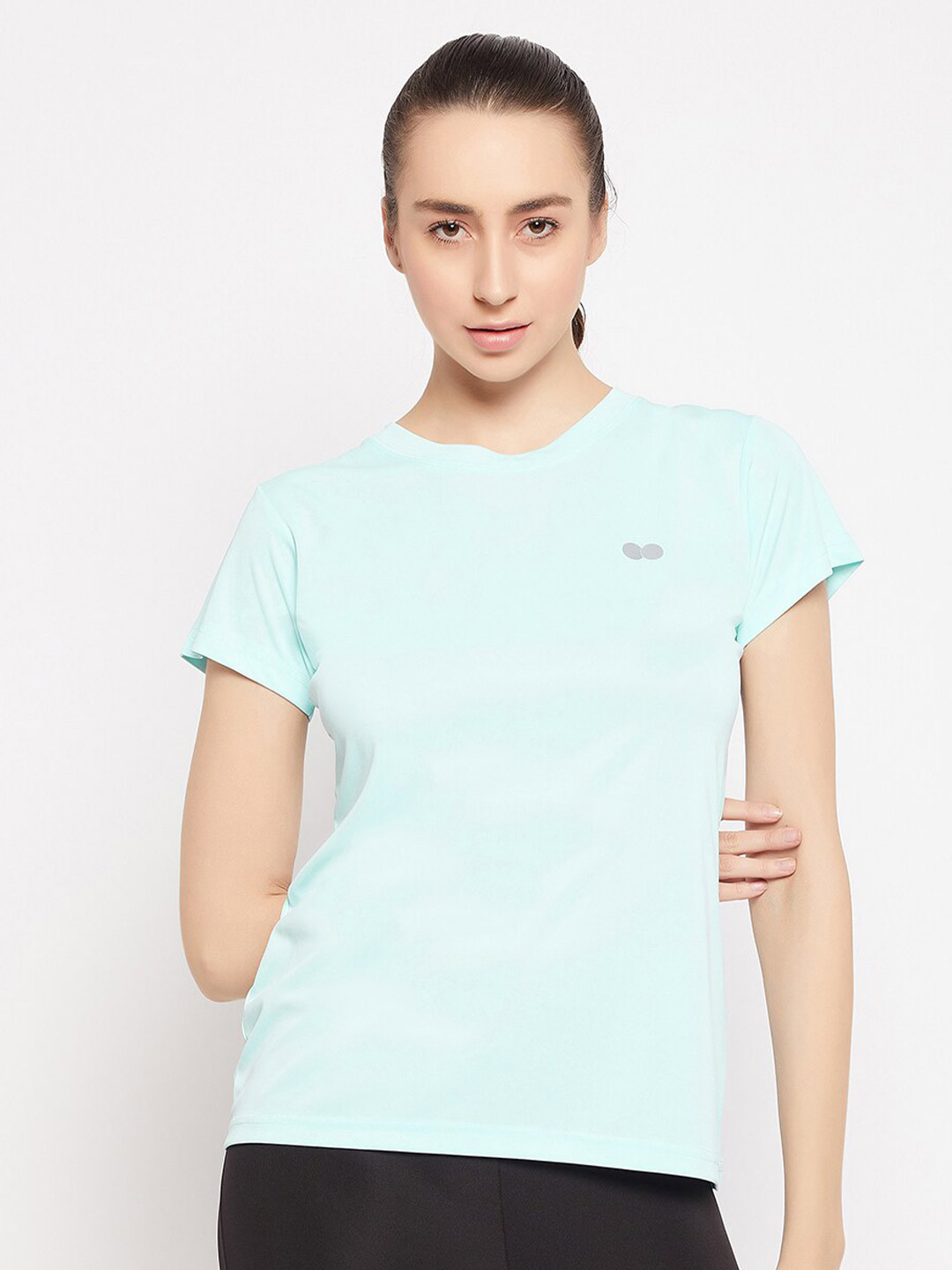 

Clovia Comfort Fit Active Cotton T-shirt, Blue