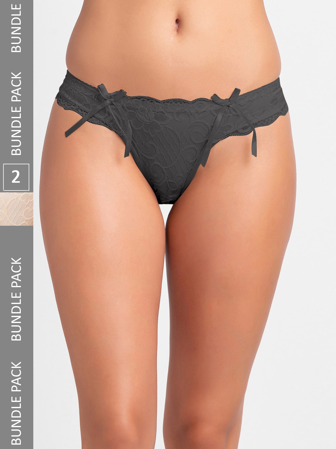 

NOIRA Women Pack Of 2 Assorted Thong Briefs