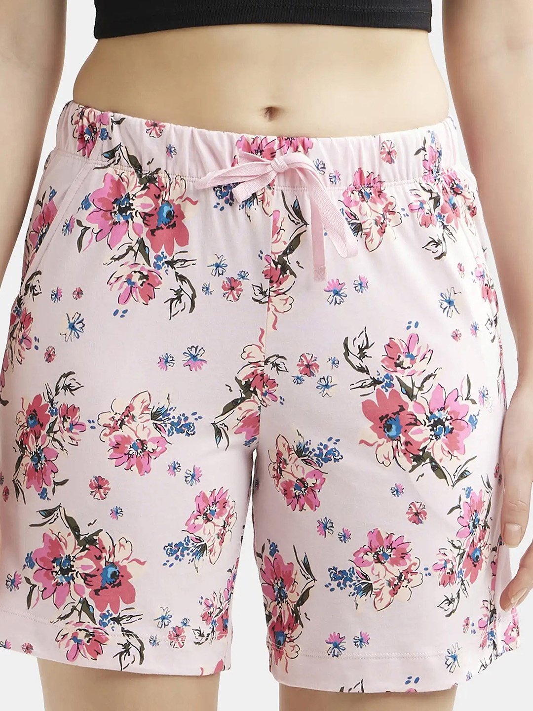 

Jockey Printed Super Combed Cotton Relaxed Fit Shorts-RX65, Pink