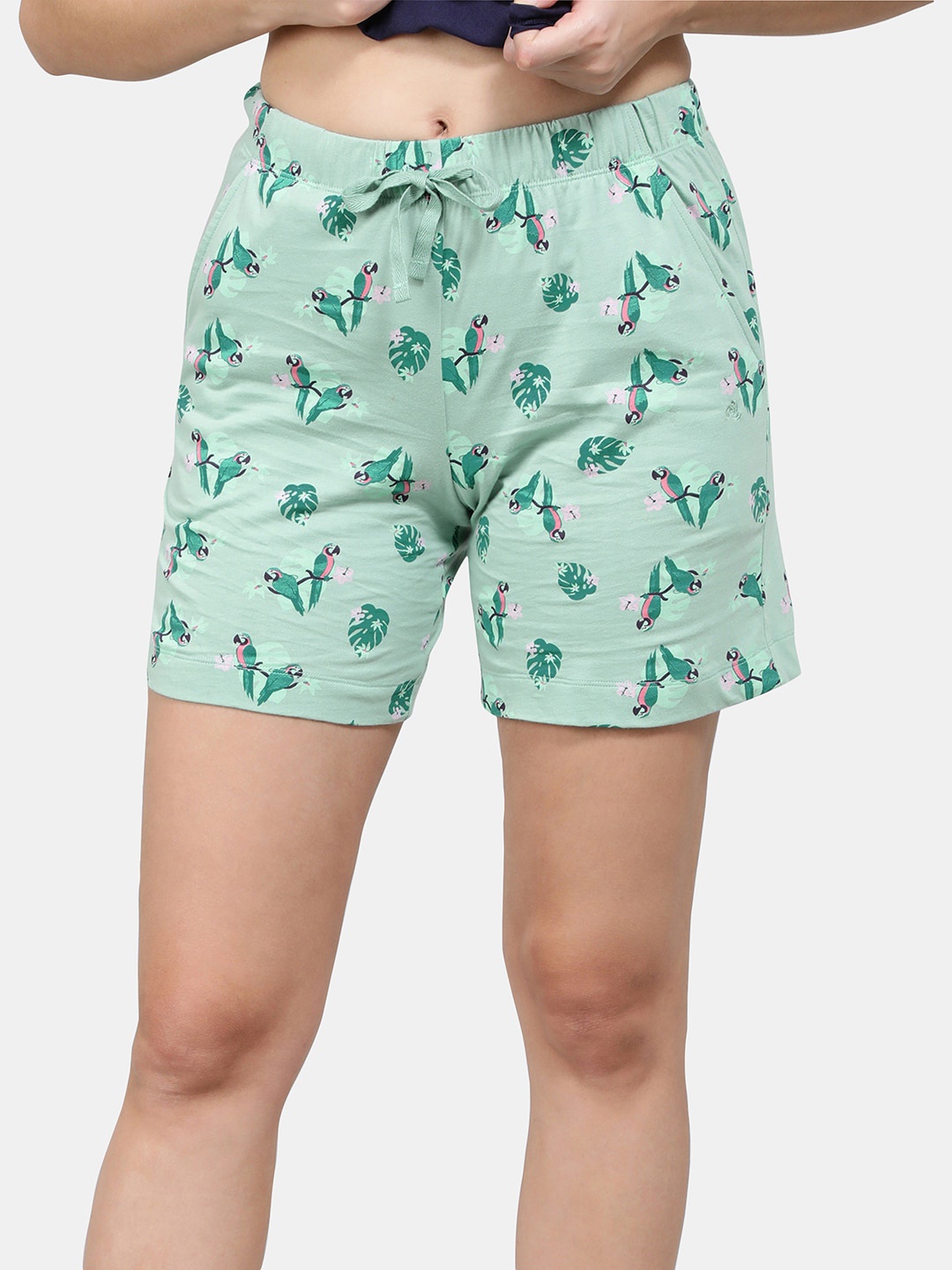 

Jockey Women Printed Cotton Lounge Shorts, Green