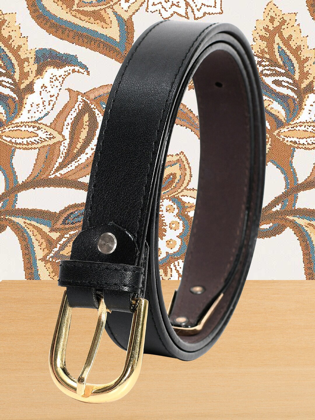 

Kastner Women Textured Slim Belt, Black