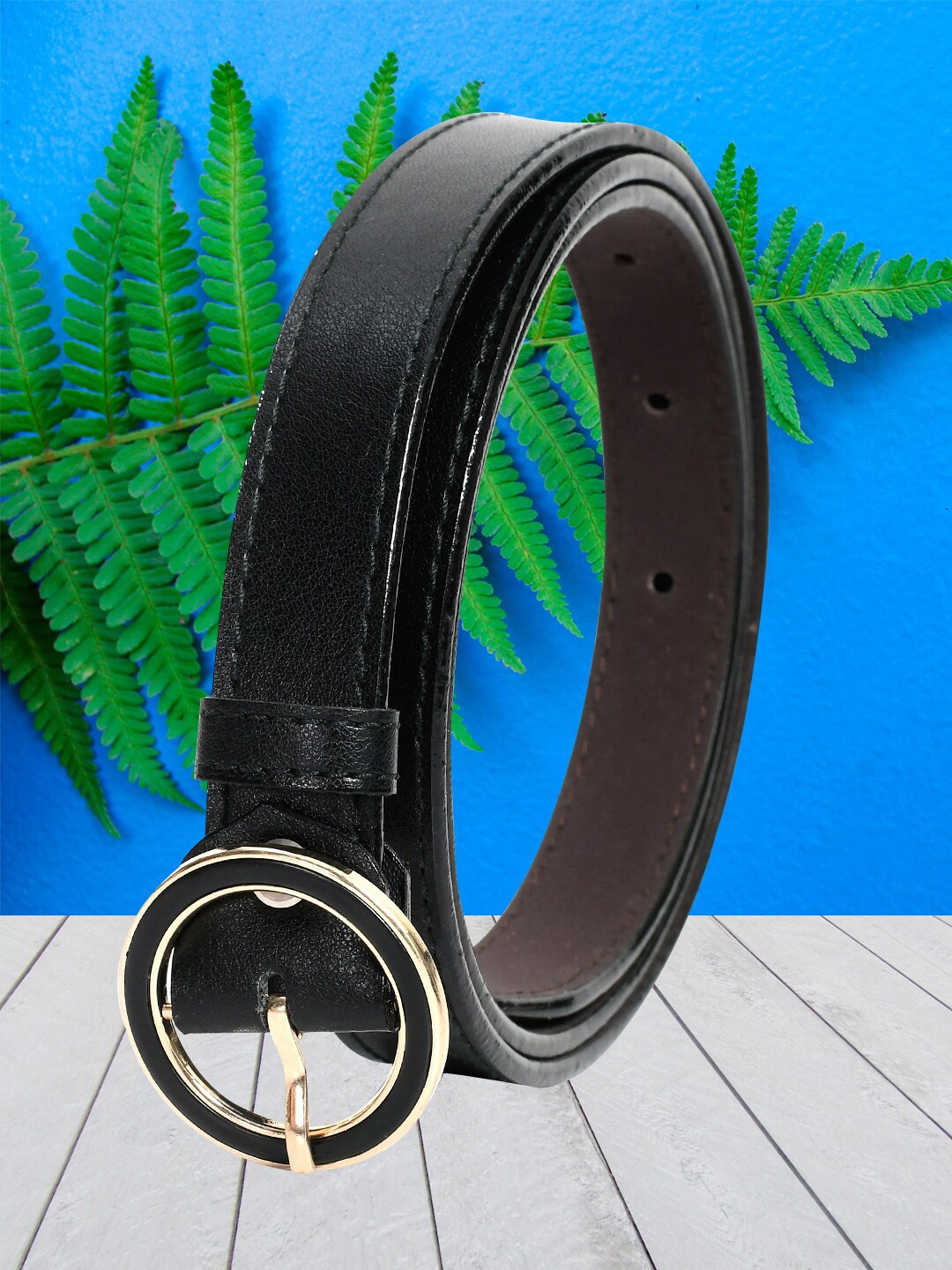 

Kastner Women Textured Slim Belt, Black