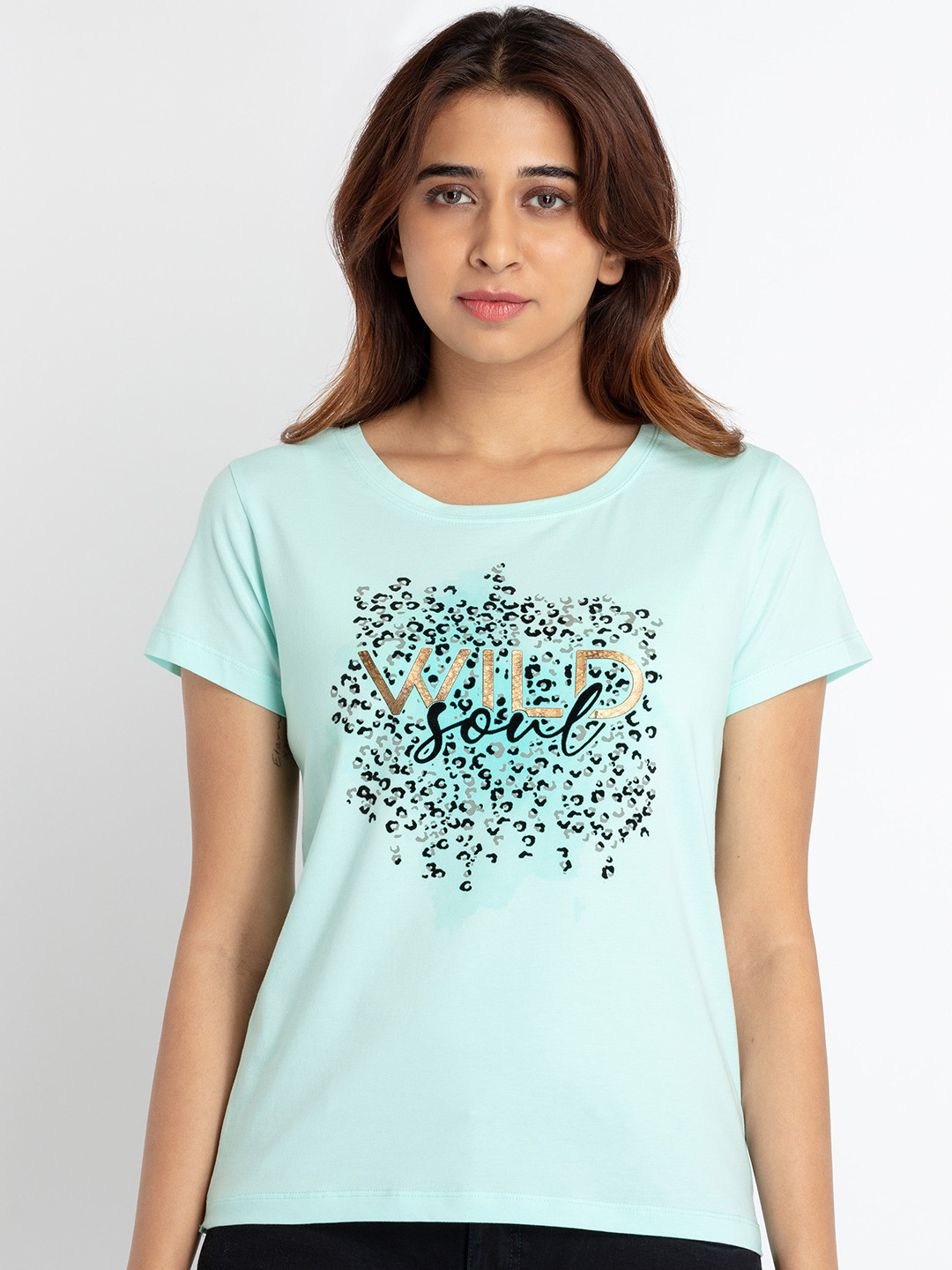 

Status Quo Round Neck Graphic Printed T-shirt, Green