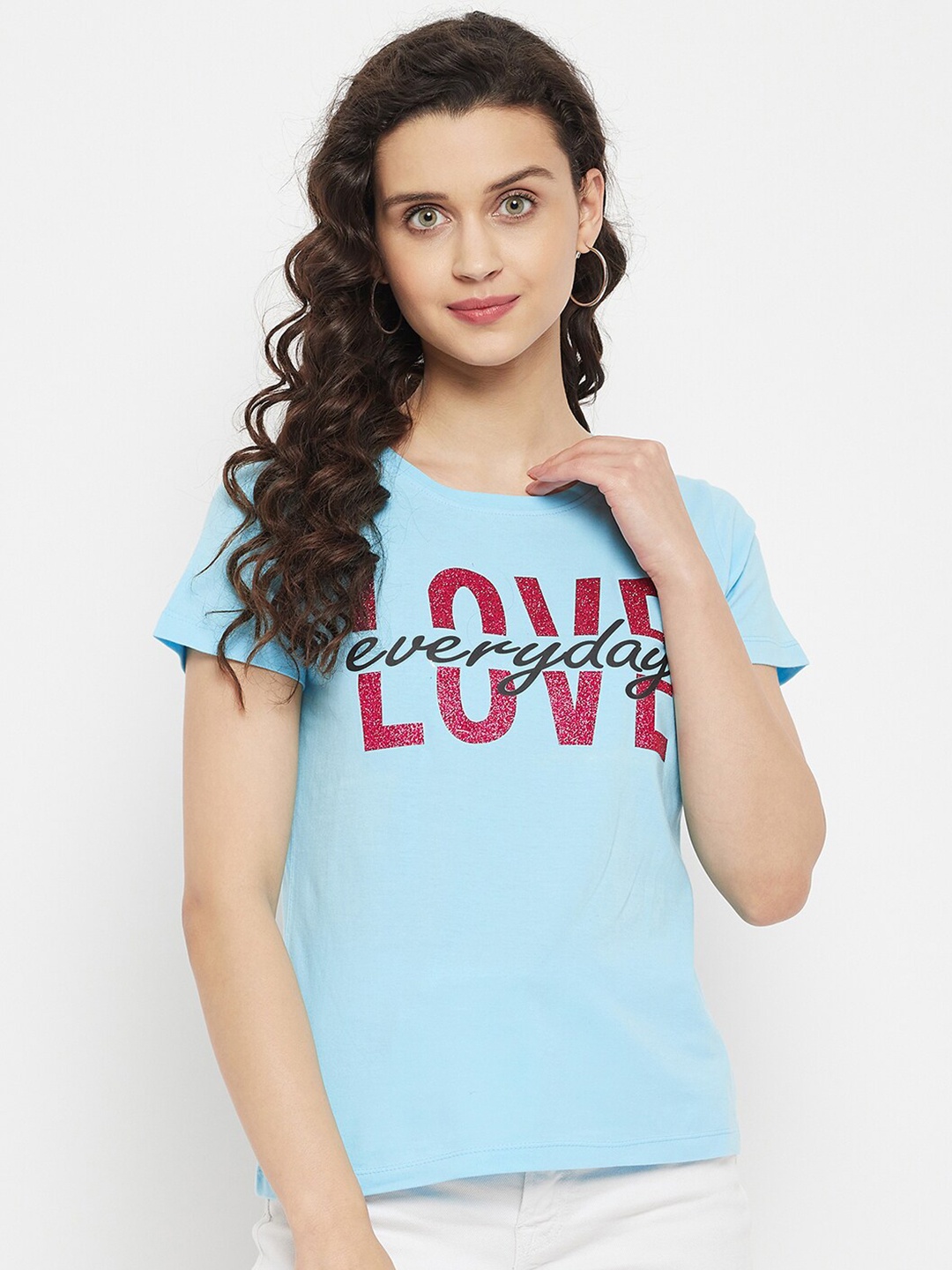 

Wear Your Mind Typography Printed Pure Cotton T-shirt, Blue