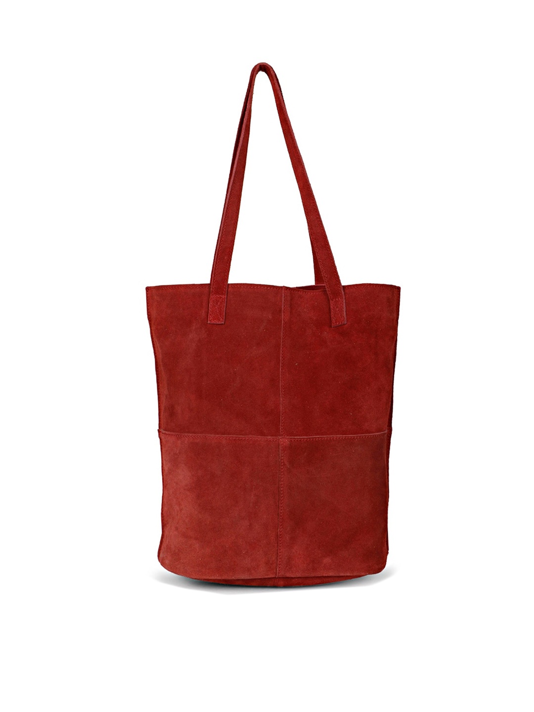 

Saint G Textured Leather Shopper Shoulder Bag, Red