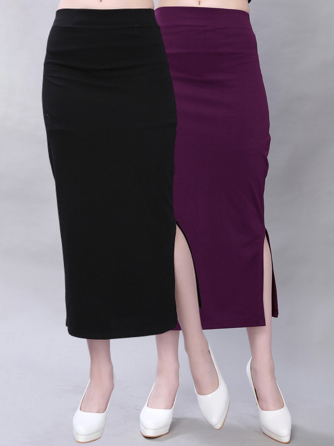

Selvia Pack Of 2 Saree Shapewear, Black