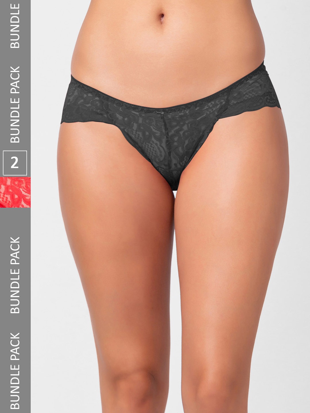 

NOIRA Pack of 2 Assorted Self Design Briefs
