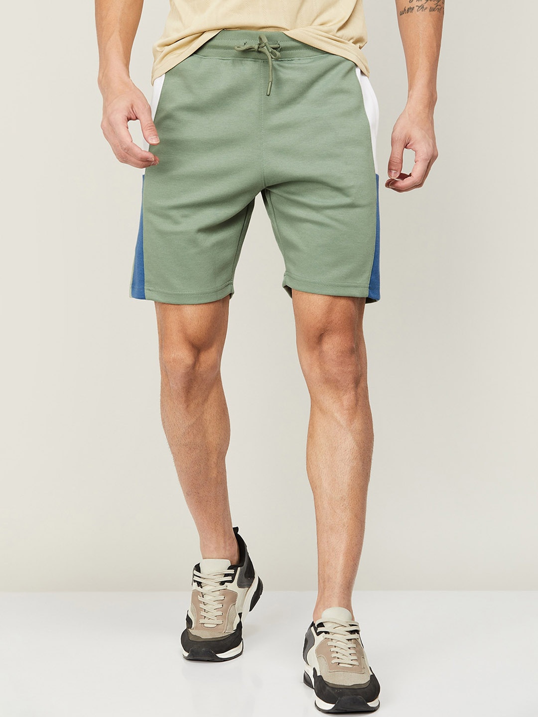 

Fame Forever by Lifestyle Men Regular Fit Cotton Sports Shorts, Green