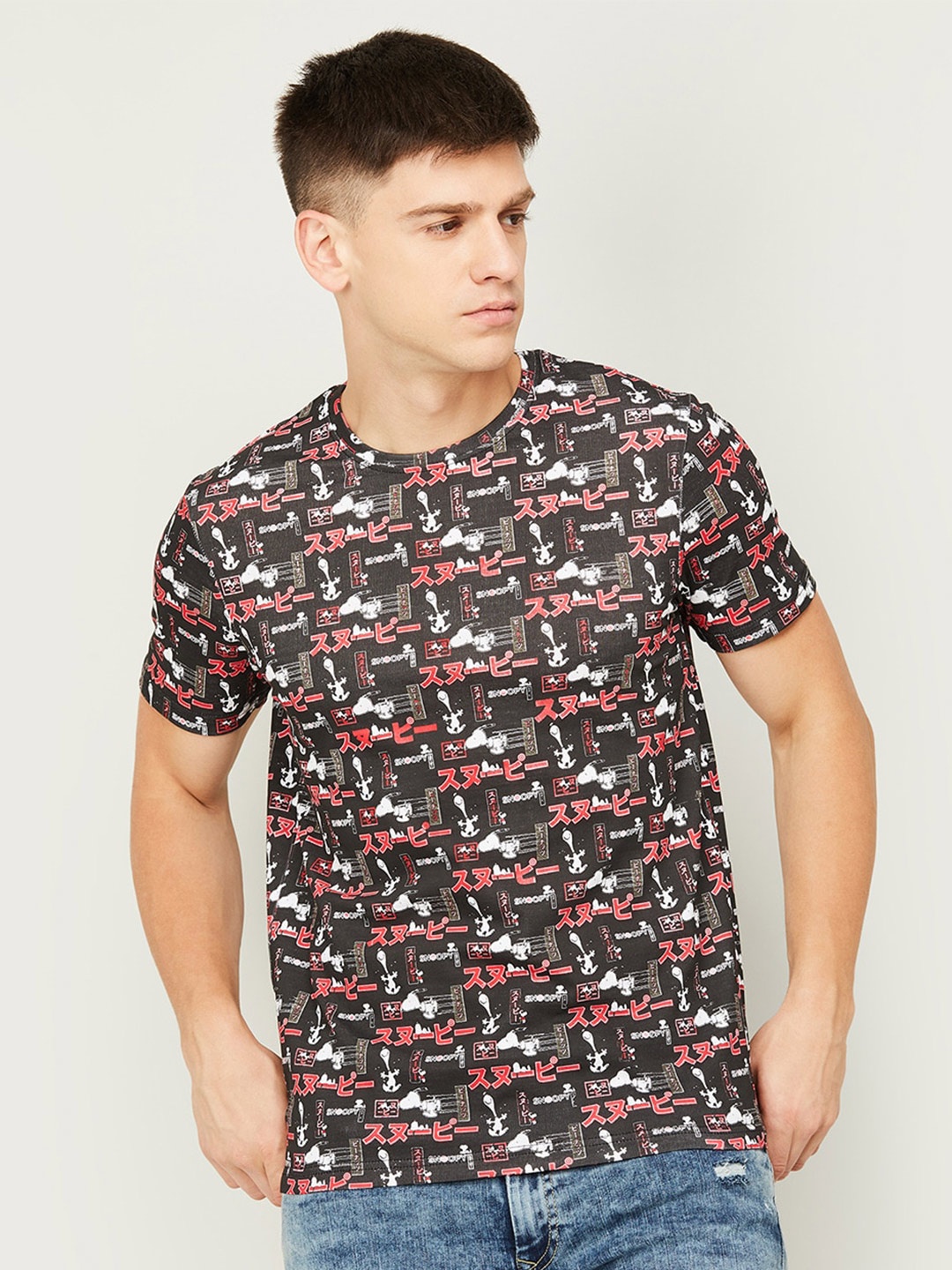 

Fame Forever by Lifestyle Conversational Printed Cotton T-shirt, Black