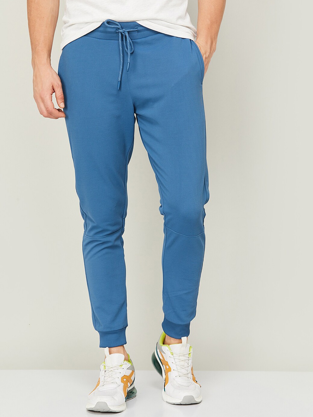 

Fame Forever by Lifestyle Men Regular Fit Mid-Rise Cotton Joggers, Blue