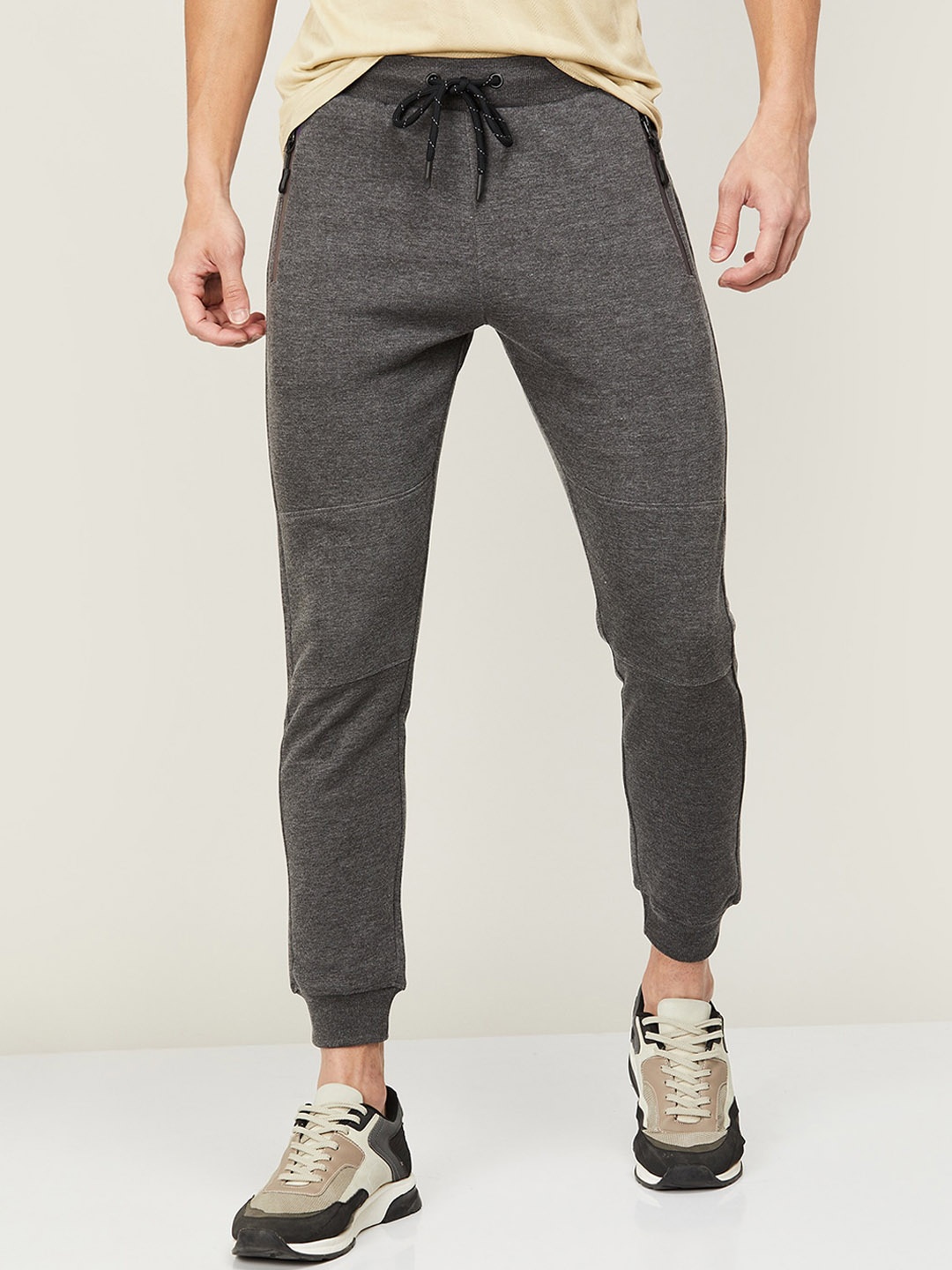 

Fame Forever by Lifestyle Men Mid-Rise Training & Gym Cotton Joggers, Charcoal