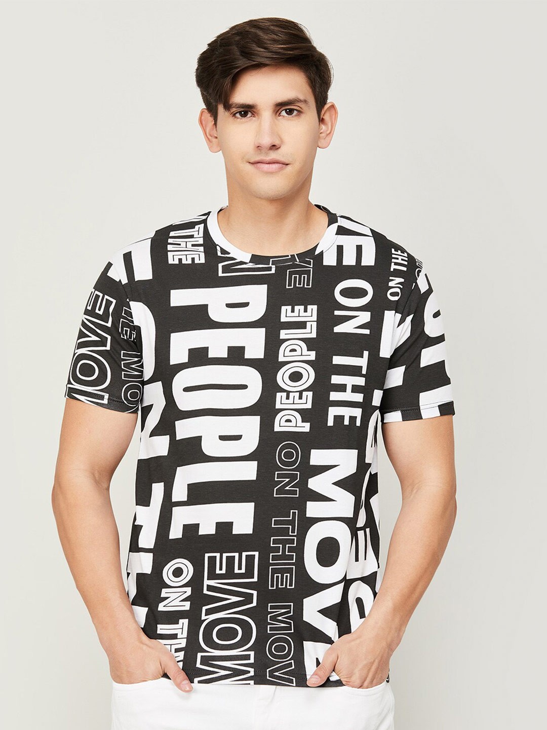 

Kappa Typography Printed Cotton T-shirt, Black