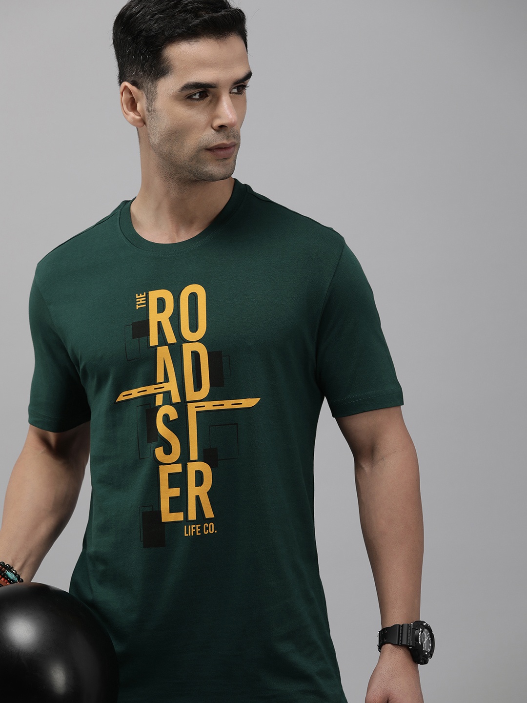 

Roadster Men Typography Printed T-shirt, Teal