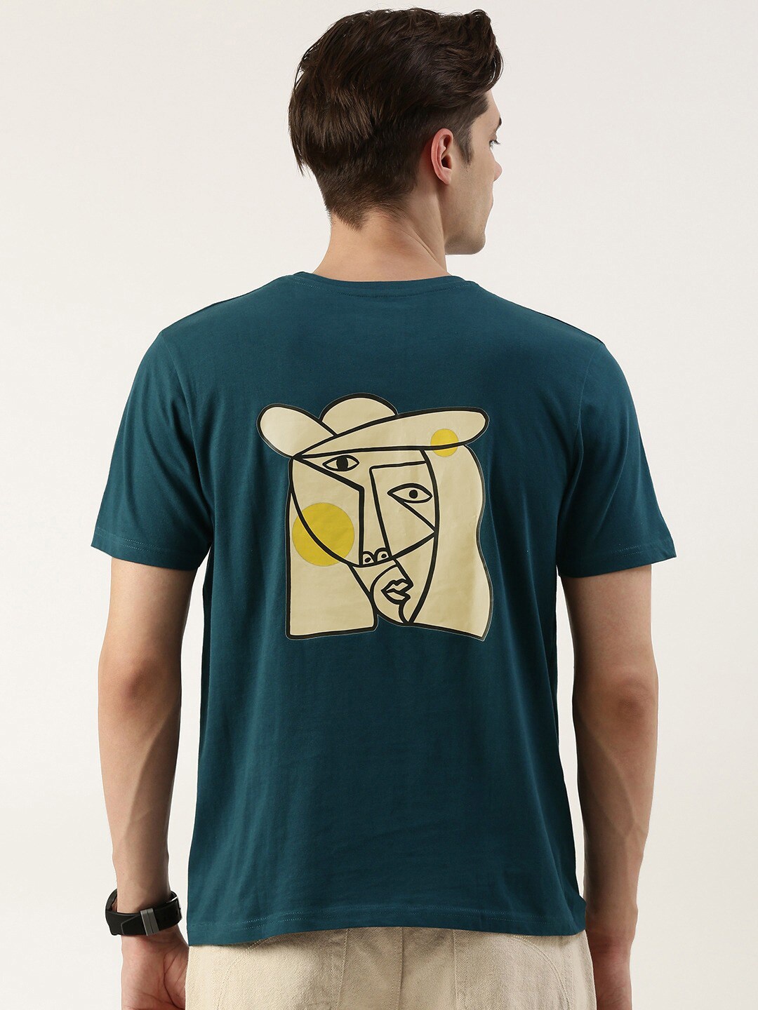 

Bene Kleed Graphic Printed Pure cotton T-shirt, Teal