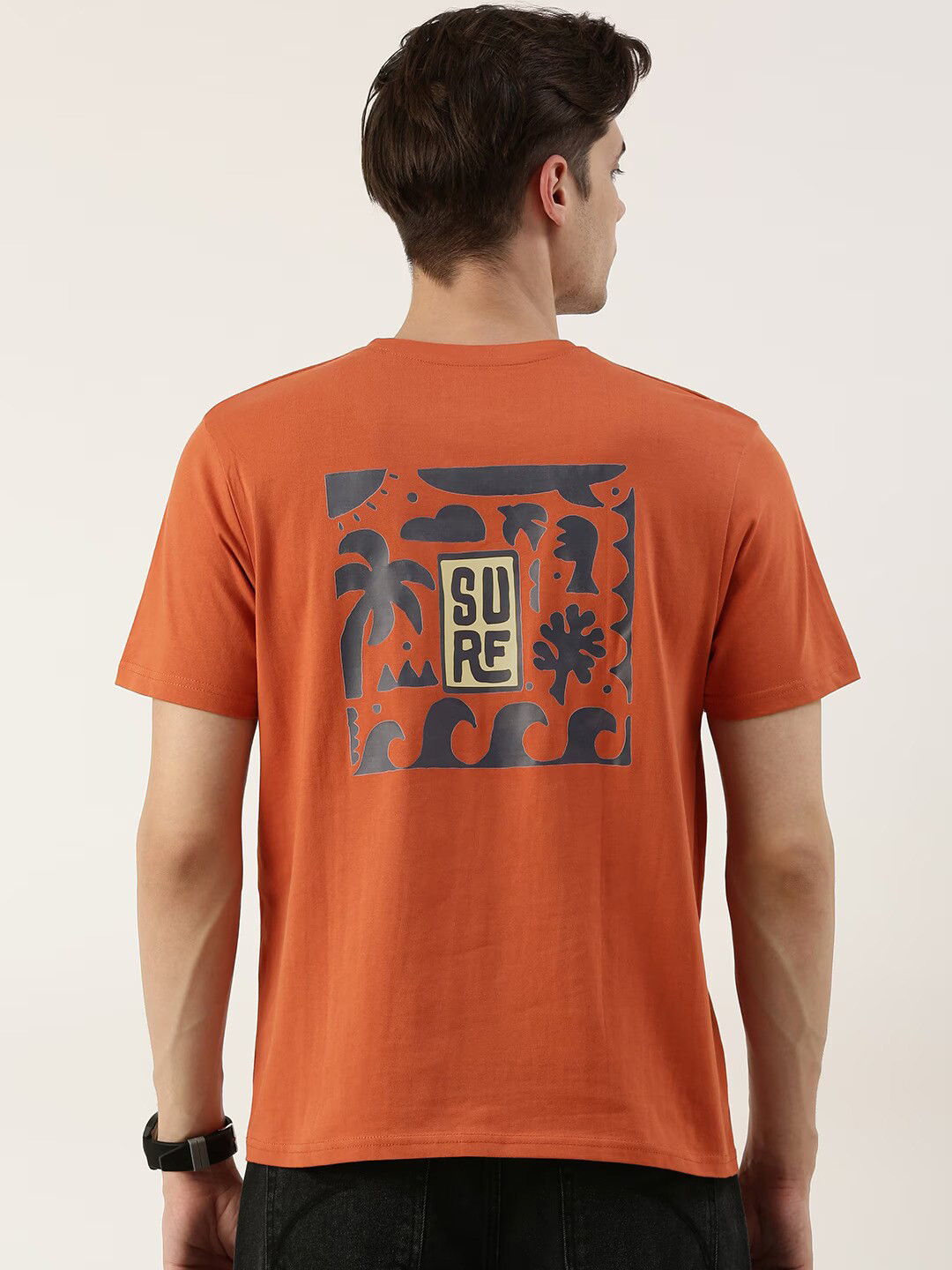 

Bene Kleed Graphic Printed Pure cotton T-shirt, Coral