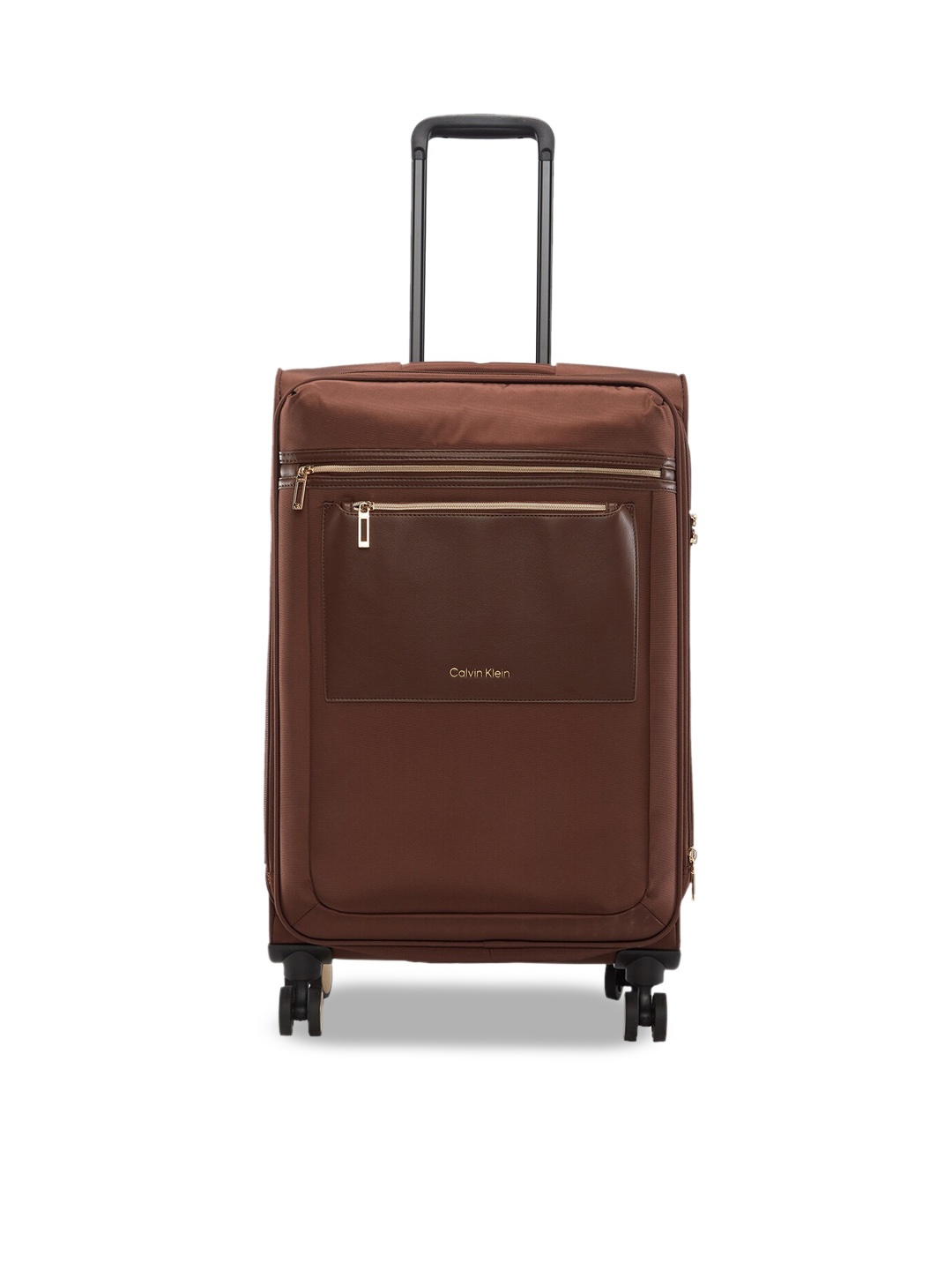 

Calvin Klein Union Square Brunette & Gold Soft Medium Luggage, Brown