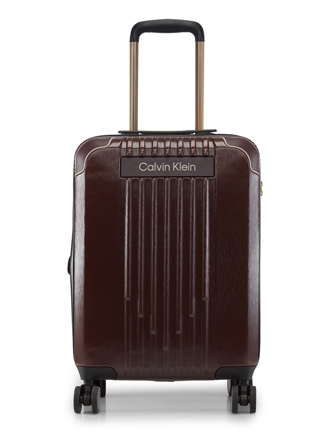 

Calvin Klein RELIANT Textured Hard-Sided 20" Cabin Trolley, Brown