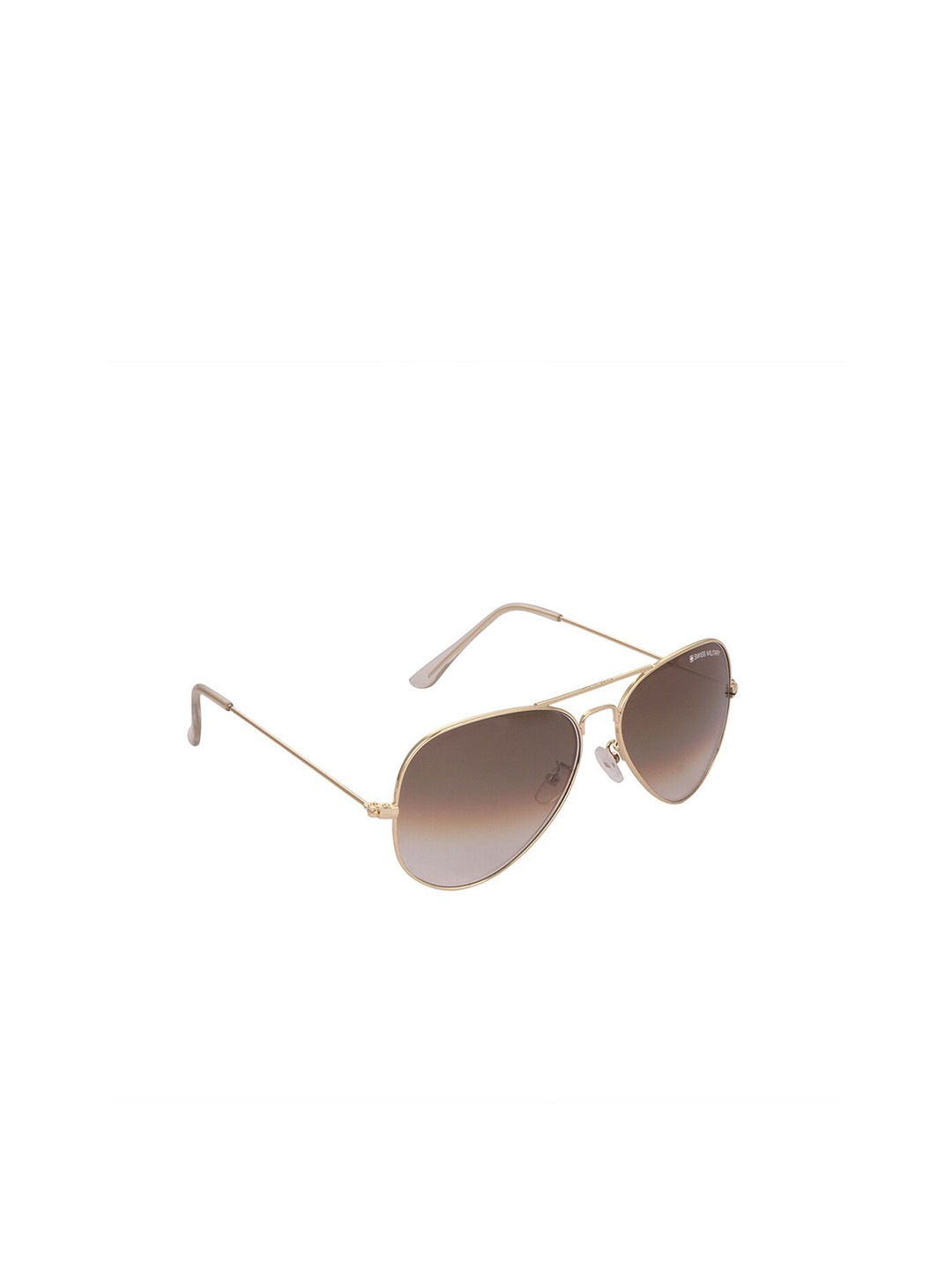 

SWISS MILITARY Aviator Sunglasses with UV Protected Lens, Brown