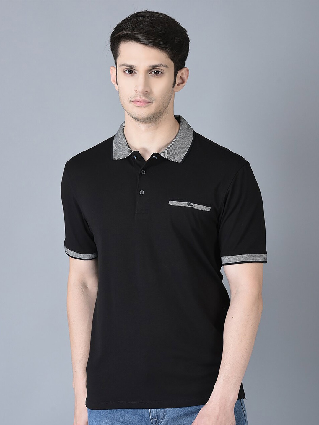 

CANOE Polo Collar Regular Fit T-shirt, Black