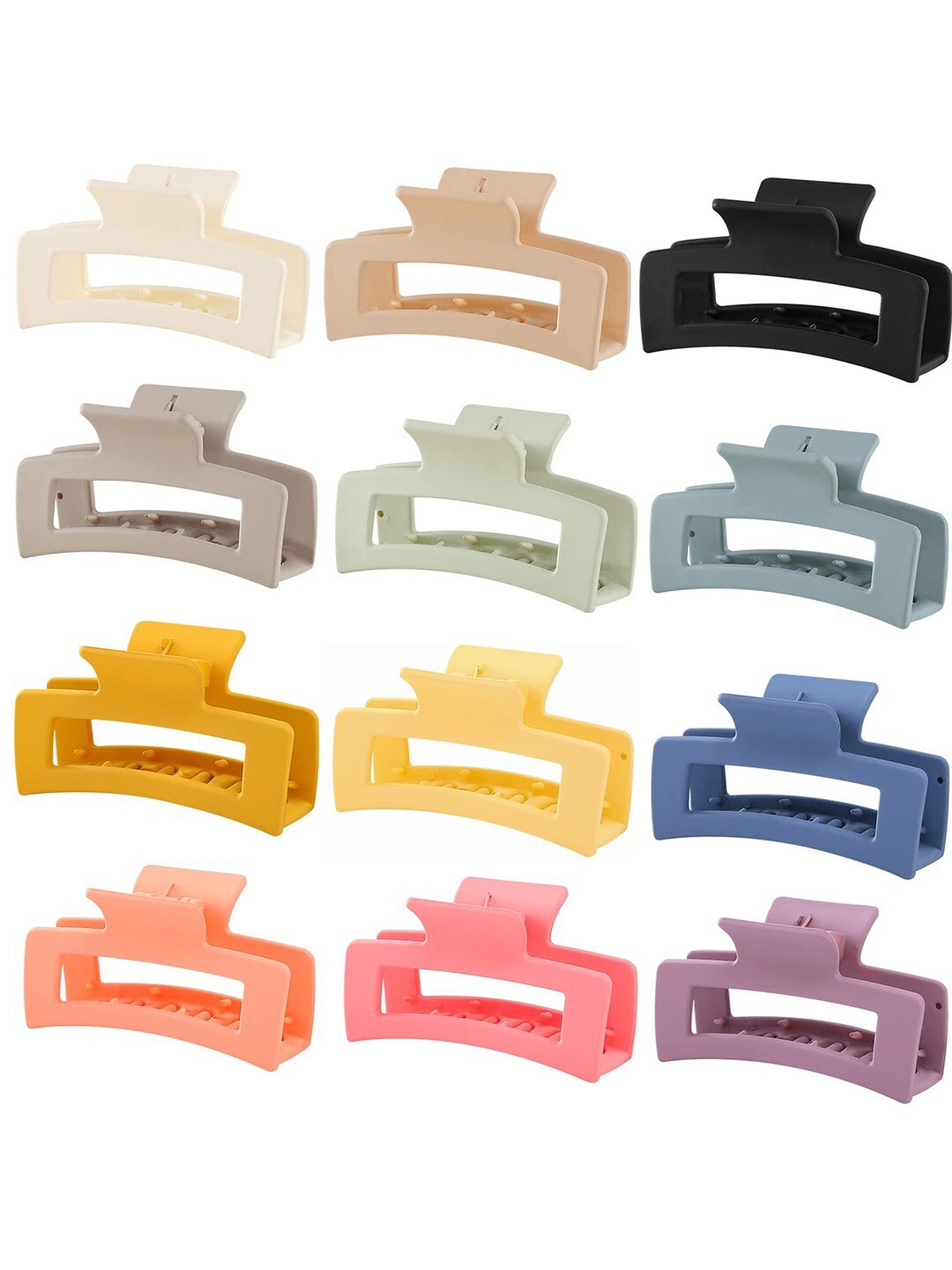 

Krelin Women Set Of 7 Large Matte Claw Clips, Pink