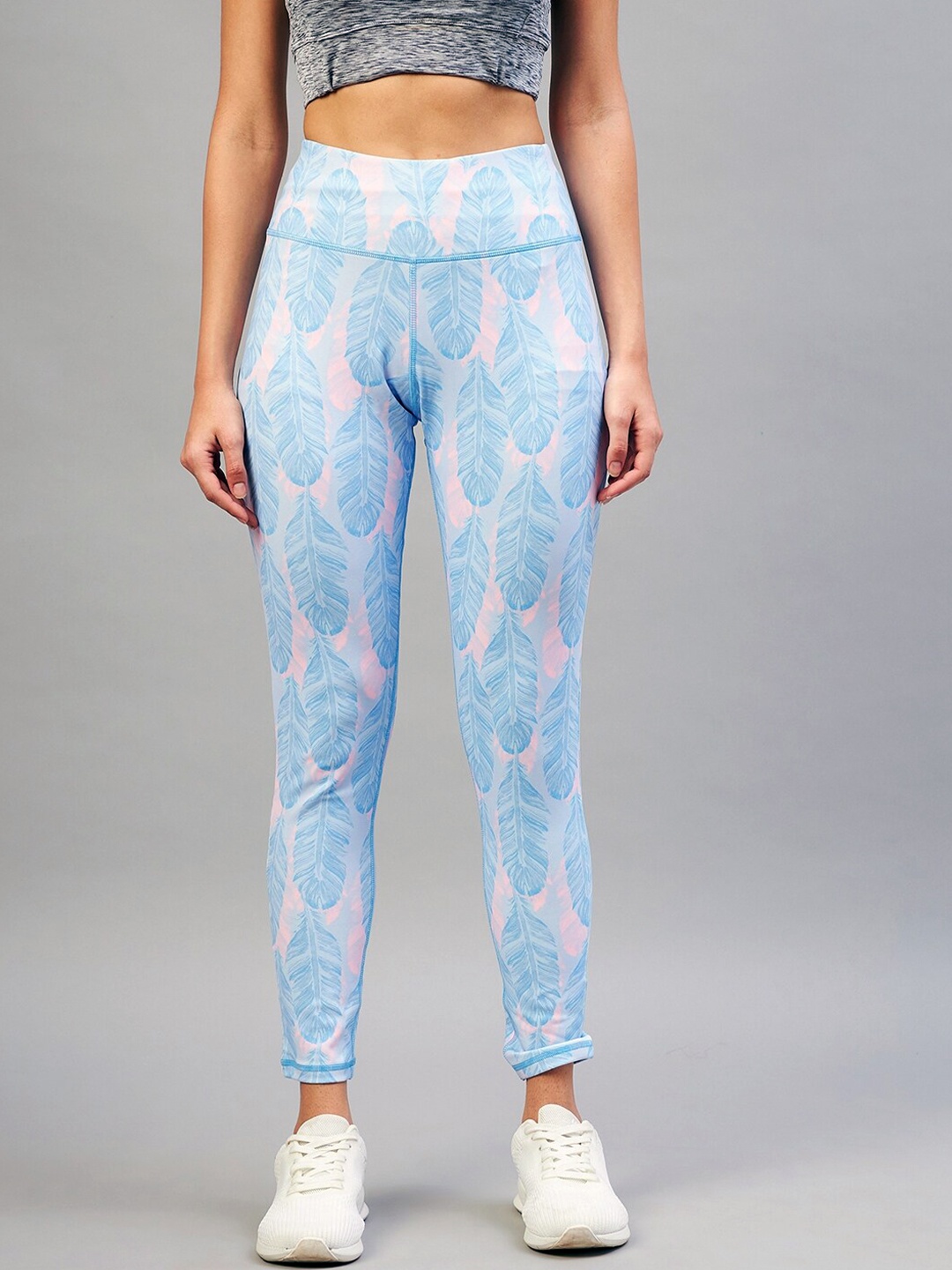 

C9 AIRWEAR Women Printed Skinny Fit Ankle-Length Tights, Blue