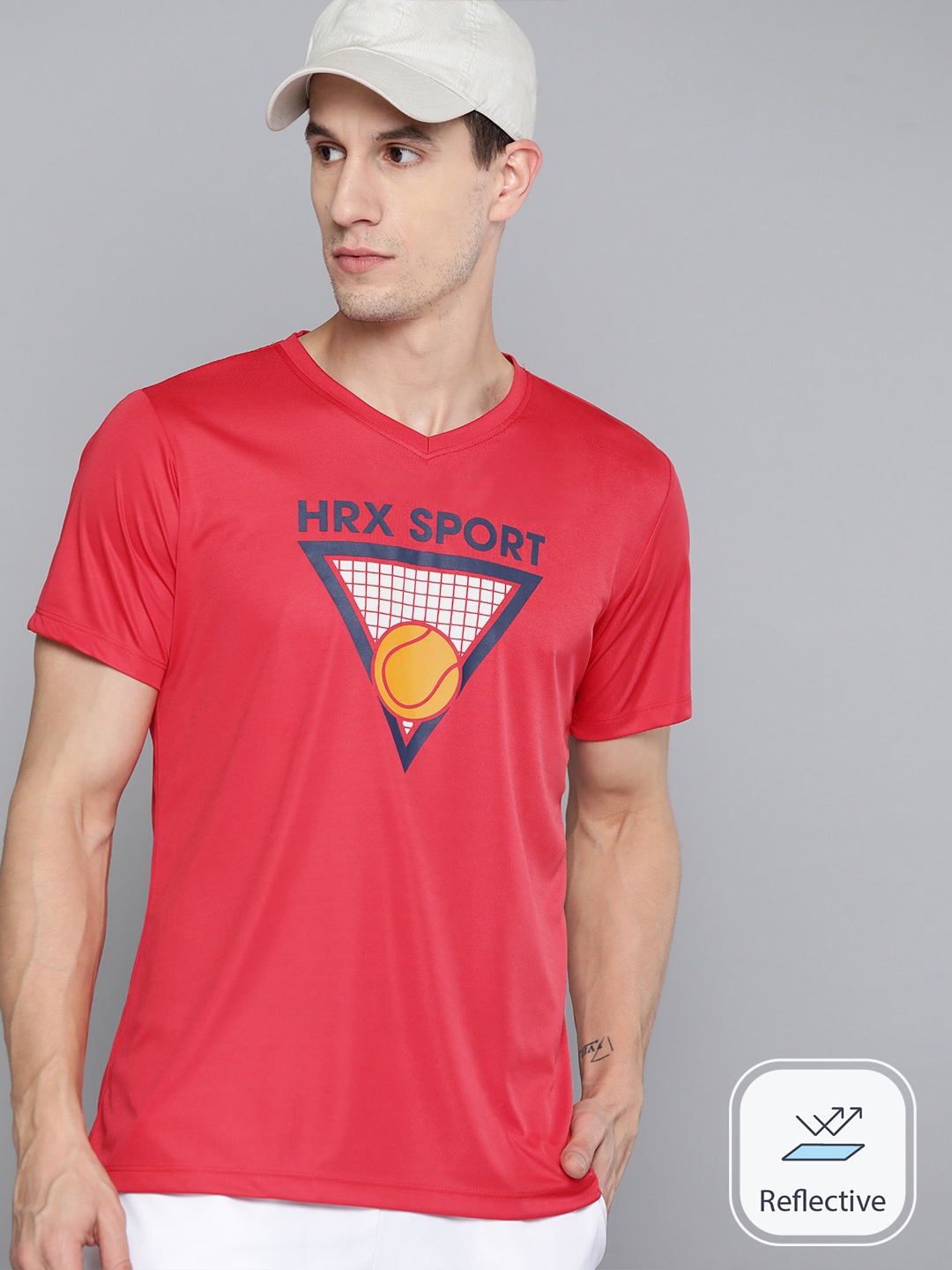 

HRX by Hrithik Roshan Rapid Dry Typography Printed Sports T-shirt, Red
