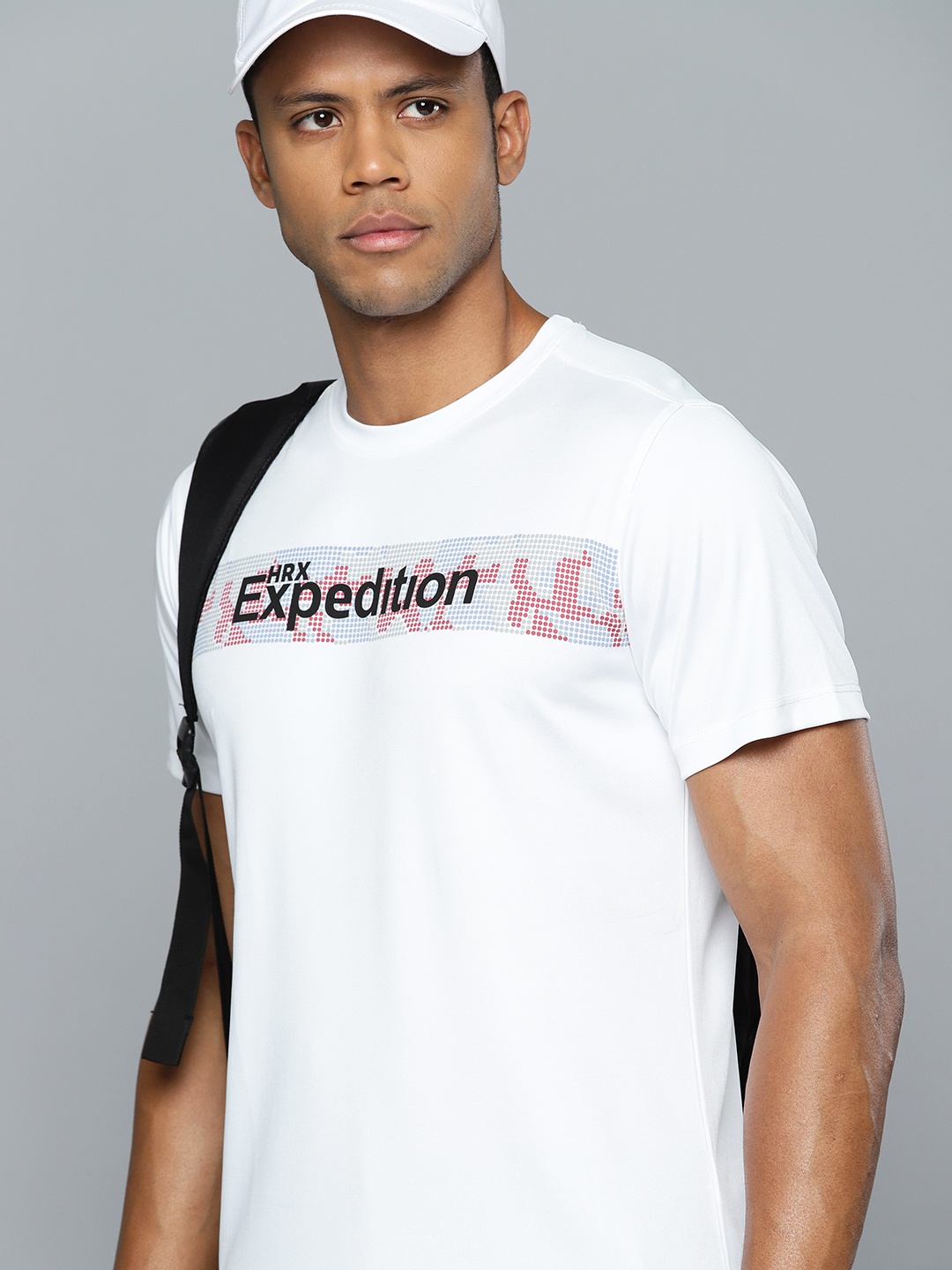 

HRX by Hrithik Roshan Typography Printed Rapid-Dry Outdoor T-shirt, White