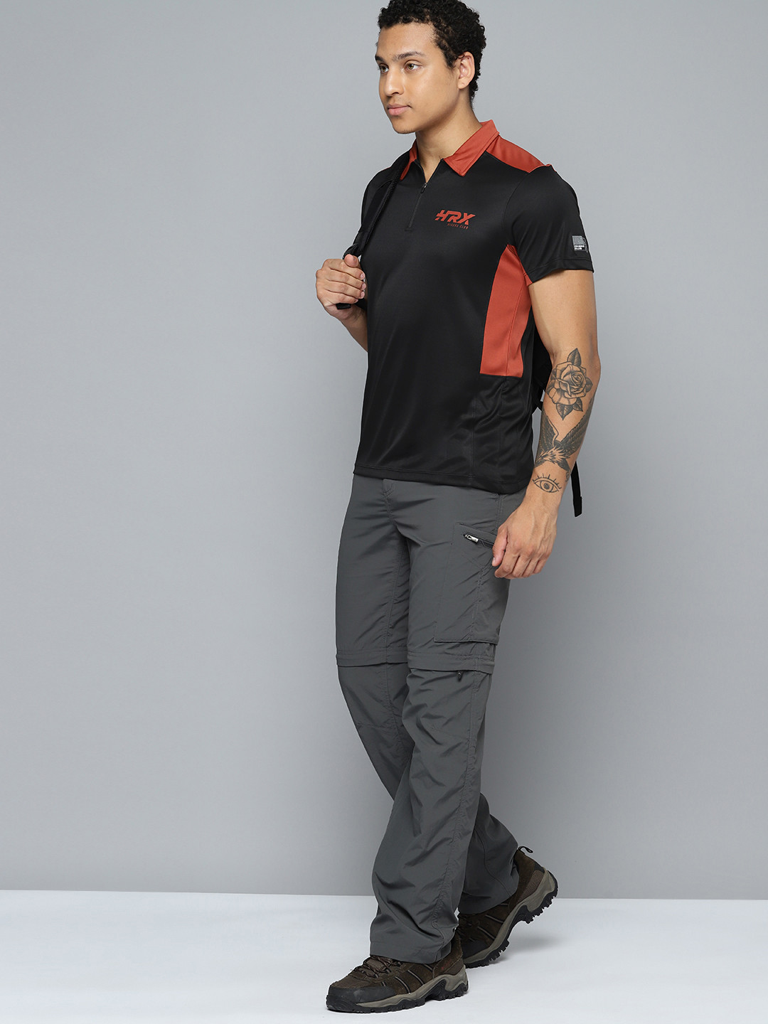 

HRX by Hrithik Roshan Men Rapid-Dry Outdoor T-shirt, Black