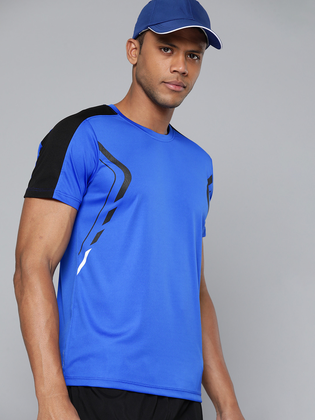 

HRX by Hrithik Roshan Men Printed Racket Sport T-shirt, Navy blue